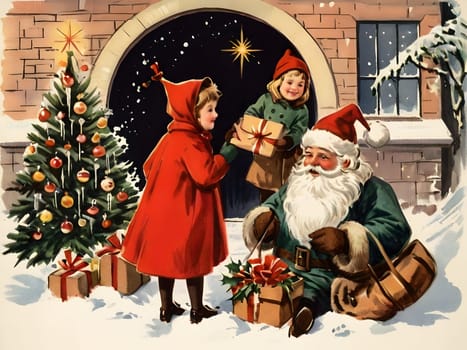 Vintage retro design for Christmas