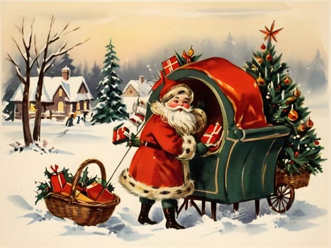 Vintage retro design for Christmas
