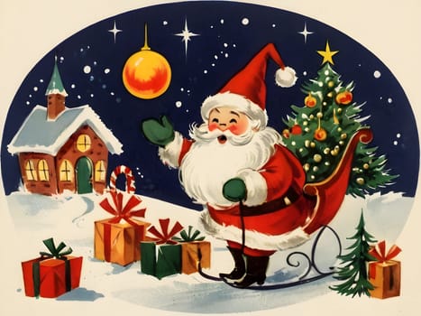 Vintage retro design for Christmas