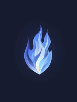 Blue Fire Flame Hot Heat Burn Burning Icon Logo Symbol
