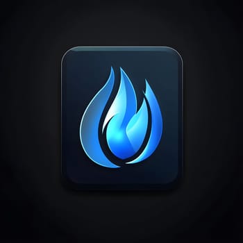 Blue Fire Flame Hot Heat Burn Burning Icon Logo Symbol