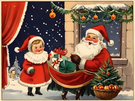 Vintage retro design for Christmas