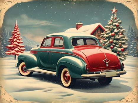 Vintage retro design for Christmas