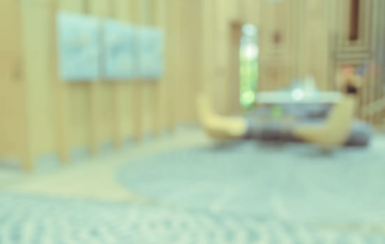 Abstract blurred interior of hotel, hospital or office lobby for background