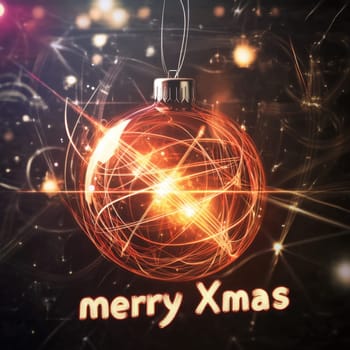 A vibrant ornament reflecting holiday lights and festive cheer during the Christmas season with a warm glow and bright colors.