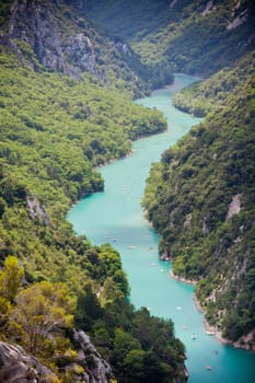 st croix lake les gorges du verdon provence france. top view