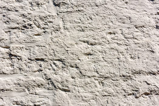 Old White Plaster Paint Wall Background. Horizontal shot