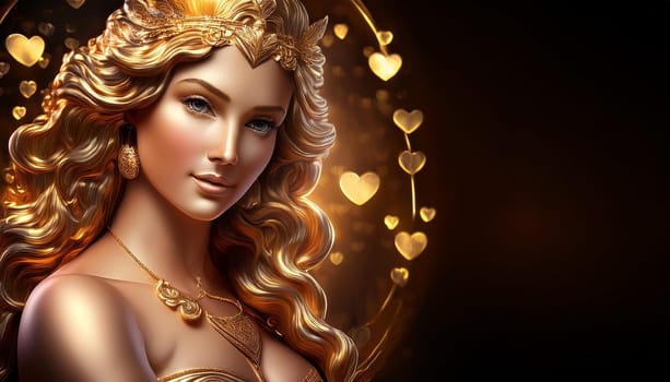 venus aphrodite goddess of love, AI generated image