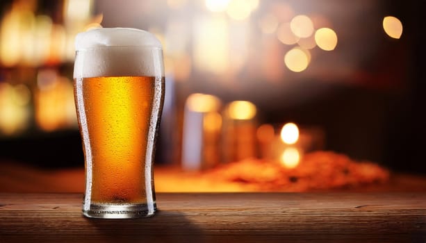 pint of beer in a pub, AI generated image