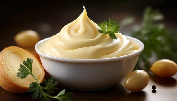 cup of mayonnaise, AI generated image