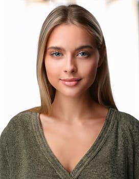 gorgeous young woman portrait, AI generated image