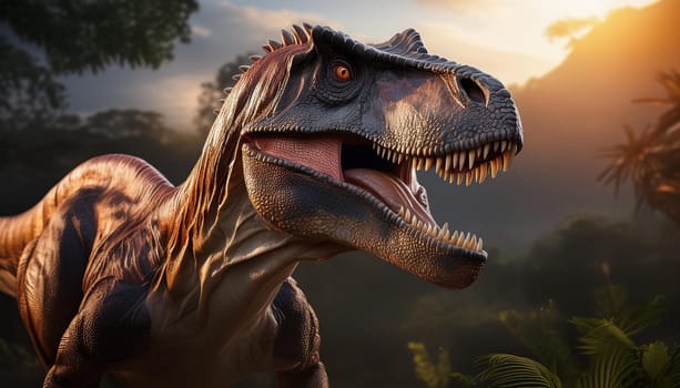 prehistoric tyrannosaurus rex animal, AI generated image
