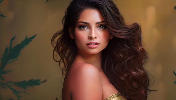 gorgeous young woman portrait, AI generated image