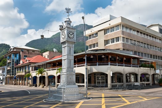 The clock tower of Victoria also known as Little Big Ben, Seychelles