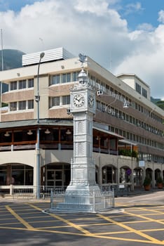 The clock tower of Victoria also known as Little Big Ben, Seychelles