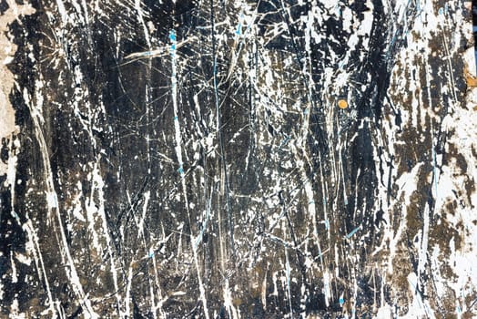 Black painted grunge surface background. Horizontal shot