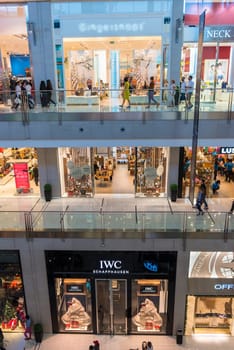 UAE, DUBAI - DECEMBER 25: people do shopping in Dubai Mall store center on December 25, 2014