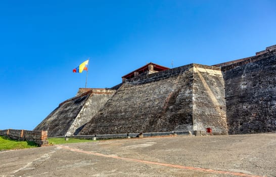 Castillo San Felipe de Barajas, fortress in the strategic location of Cartagena de Indias city on the Caribbean coast of Colombia.