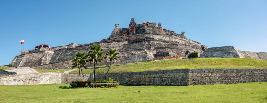 Castillo San Felipe de Barajas, fortress in the strategic location of Cartagena de Indias city on the Caribbean coast of Colombia.