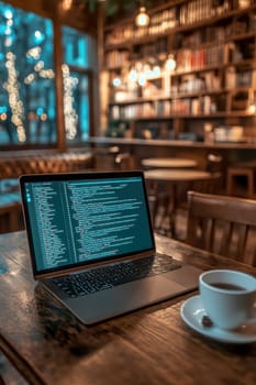 A person sitting comfortably at home makes purchases online. AI generative.