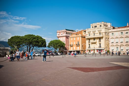 MONACO, MONACO - JUNE 14: Prince's Palace of Monaco square in old town Monaco on June 14, 2015
