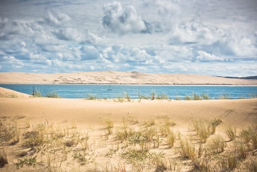 View of The Arcachon Bay and The Duna of Pyla, Aquitaine, France