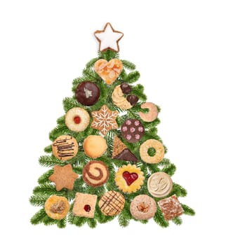 Homemade various cookies as a Christmas theme.