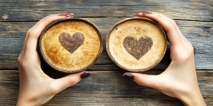 People who show their affection with a small but meaningful gesture, such as a surprise coffee or a handwritten note. AI generative.