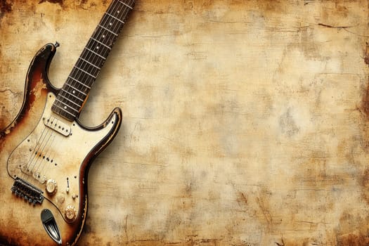 vintage grunge band rock and roll show concert banner ad template. AI generative.
