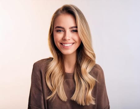portrait of pretty young woman, AI generated image