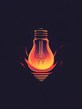 A Light bulb Electricity innovation idea Icon Logo Symbol