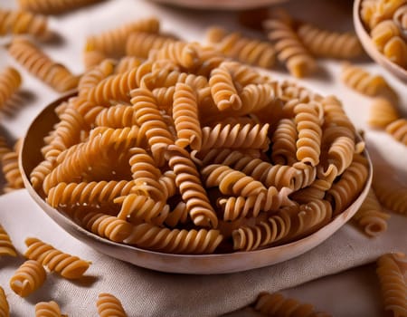 whole grain pasta food, AI generated image