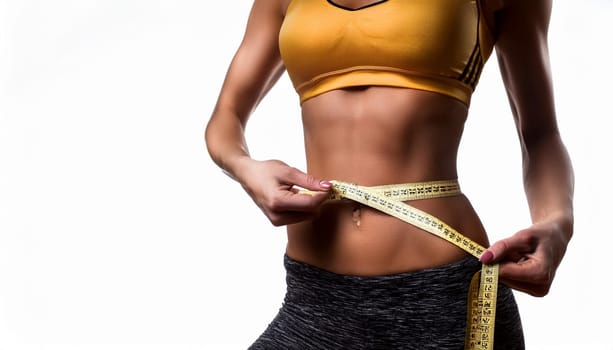 gorgeous young fit healthy woman, AI generated image