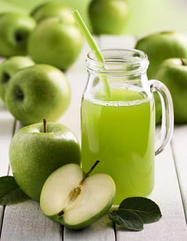 green apples granny smith fruits, AI generated image