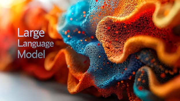 A bold 3D rendering of the text "Large Language Model"" on a crisp white background, with soft shadows adding depth and dimension. This minimalist design emphasizes clarity and focus, perfect for presentations or educational materials on AI and technology."