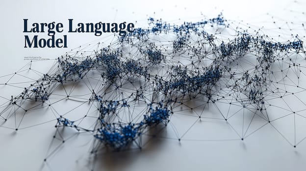 A bold 3D rendering of the text "Large Language Model"" on a crisp white background, with soft shadows adding depth and dimension. This minimalist design emphasizes clarity and focus, perfect for presentations or educational materials on AI and technology."