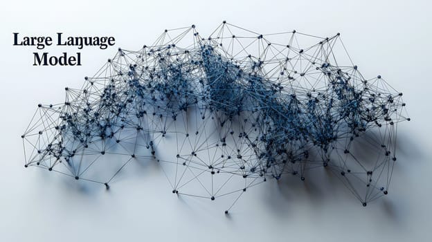 A bold 3D rendering of the text "Large Language Model"" on a crisp white background, with soft shadows adding depth and dimension. This minimalist design emphasizes clarity and focus, perfect for presentations or educational materials on AI and technology."