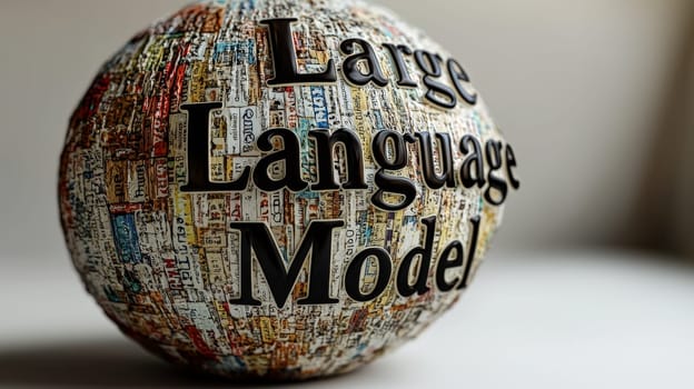 A bold 3D rendering of the text "Large Language Model"" on a crisp white background, with soft shadows adding depth and dimension. This minimalist design emphasizes clarity and focus, perfect for presentations or educational materials on AI and technology."