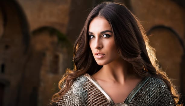 gorgeous young medieval woman, AI generated image