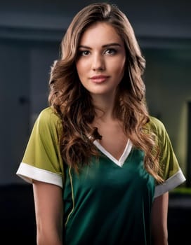 pretty young player woman, AI generated image