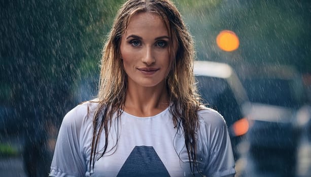 pretty young woman , AI generated image