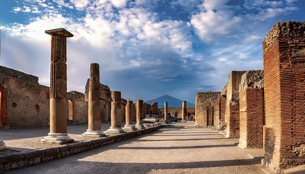 ruins of ancient roman greek city, AI generated image
