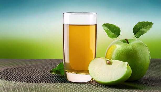 green apples granny smith fruits juice, AI generated image