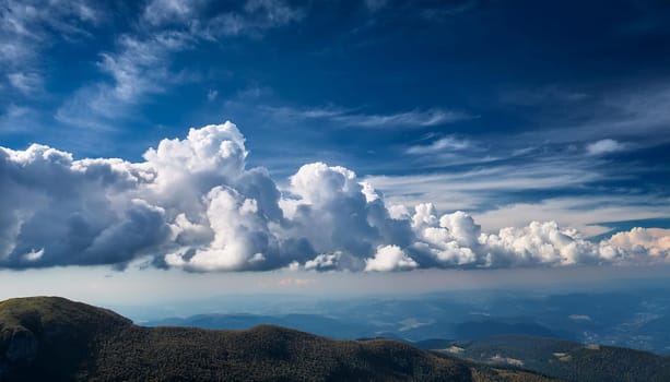 full frame cloudscape useful as a background, AI generated image