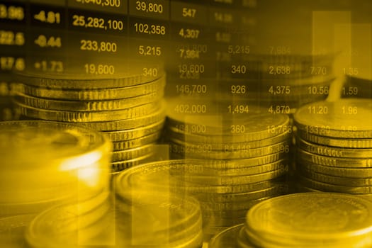 Stock market finance business, economy trend graph digital technology.