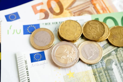 Euro banknote cash money, finance economic banking business exchange market concept.