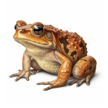 Toad isolated on white AI Generated image