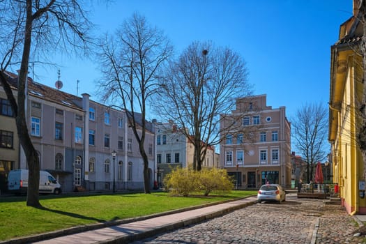 Typical view of Klaipeda, Lithuania town squares.