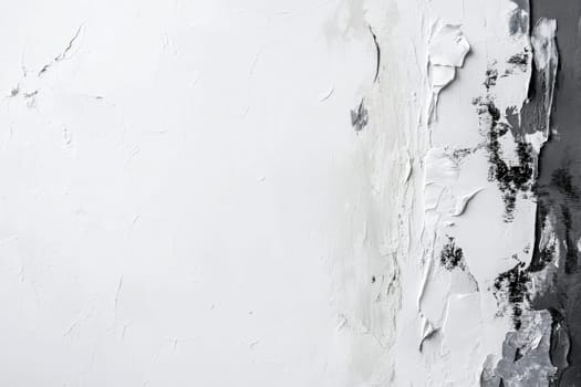 A striking display of layered paint textures contrasts vividly against a clean white background, emphasizing the artistic interplay of colors and forms. The textured layers invite visual exploration.