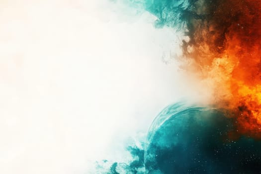 An interstellar travel portal reveals a distant galaxy, surrounded by vibrant cosmic colors and celestial textures. This extraordinary sight invites exploration through space and time.
